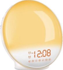 Wake-Up Light – Wekkerradio met dubbele wektijd – Slaaphulp met USB aansluiting