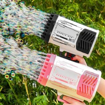 Bellenblaasmachines - Waterpistool - Met navulling - 69 Schiet gaten - Met LED-verlichting - Met verschillende schietstanden - Zwart/wit