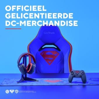 Trust GXT 703SM Revvo - Kinder Gaming Stoel Superman Editie - Kinder Bureaustoel - Blauw