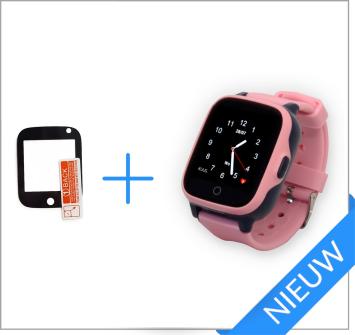 KUUS W2 - GPS Horloge Kind, Smartwatch Kinderen met GPS Tracker – Walkie Talkie Functie  ( Rose)