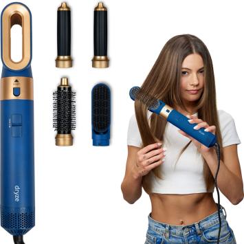 Dryze airstyler Krultang 5 in 1 - Krulborstel - Föhnborstel - Hairwrap - Multistyler - TikTok - Vinca blue edition