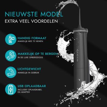 Waterflosser - Monddouche - 4 Standen - Flosapparaten - Elektrisch - 350 ml Tank -