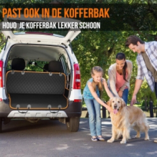 Hondendeken Auto Achterbank en Kofferbak - 137 x 147 CM - Beschermhoes - Hondenkleed - Honden Deken Auto Achterbank - Incl. Hondenriem En Opbergzak