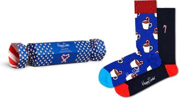 Happy Socks XCCC02-6500 2-Pack Candy Cane & Cocoa Gift Set - maat 41-46
