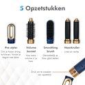 Dryze airstyler Krultang 5 in 1 - Krulborstel - Föhnborstel - Hairwrap - Multistyler - TikTok - Vinca blue edition