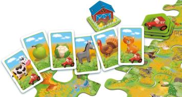 Tactic Zoek en Vind Boerderij - Bordspel - Opvouwbare schuren - 17 Speelfiguren - Vanaf 4 jaar