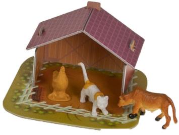 Tactic Zoek en Vind Boerderij - Bordspel - Opvouwbare schuren - 17 Speelfiguren - Vanaf 4 jaar