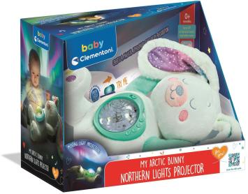 Clementoni - Baby Speelgoed - Knuffel met Noorderlicht projector - vanaf 0 maanden