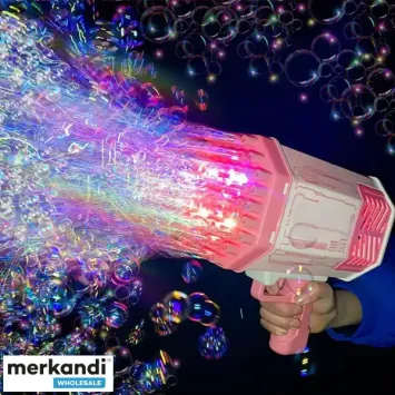 Bellenblaasmachines - Waterpistool - Met navulling - 69 Schiet gaten - Met LED-verlichting - Met verschillende schietstanden - Zwart/wit