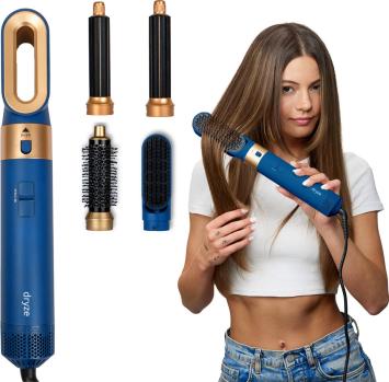 Dryze airstyler Krultang 5 in 1 - Krulborstel - Föhnborstel - Hairwrap - Multistyler - TikTok - Vinca blue edition