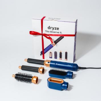 Dryze airstyler Krultang 5 in 1 - Krulborstel - Föhnborstel - Hairwrap - Multistyler - TikTok - Vinca blue edition