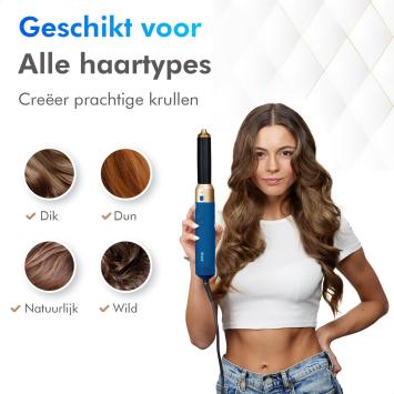 Dryze airstyler Krultang 5 in 1 - Krulborstel - Föhnborstel - Hairwrap - Multistyler - TikTok - Vinca blue edition