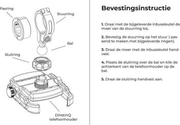 DistinQ Telefoonhouder voor fiets en motor - 360 graden draaibaar – zwart