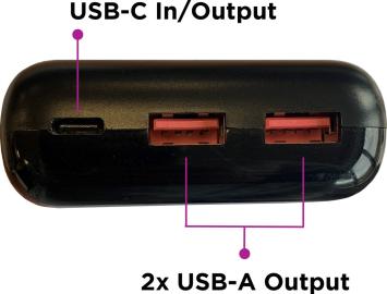 Grixx Powerbank 20000 mAh Power met USB-A & USB-C