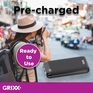 Grixx Powerbank 20000 mAh Power met USB-A & USB-C