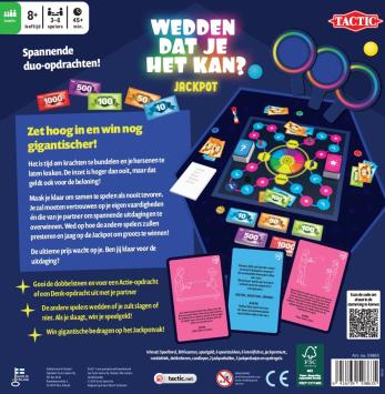 Wedden Dat Je Het Kan? Jackpot – Bordspel – Familiespel – Partyspel – 3-6 Spelers – Vanaf 8 jaar