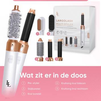 5-in-1 Fohnborstel - Airstyler - Multistyler - Krultang - Krultang 5 in 1 - Fohn - Krulborstel - Stijltang - Wit