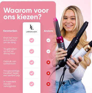 5-in-1 Fohnborstel - Airstyler - Multistyler - Krultang - Krultang 5 in 1 - Fohn - Krulborstel - Stijltang - Wit