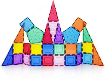 Tactic Picasso Tiles - Constructiespeelgoed - Magnetische Tegels - Rocket Booster: 32-delig