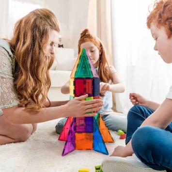 Tactic Picasso Tiles - Constructiespeelgoed - Magnetische Tegels - Rocket Booster: 32-delig