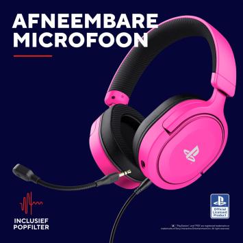 Trust GXT498W Forta - Bedrade Gaming Headset - Licensed voor PS5 - Roze