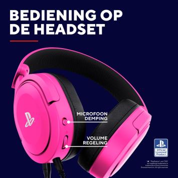 Trust GXT498W Forta - Bedrade Gaming Headset - Licensed voor PS5 - Roze