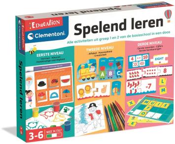 Clementoni - Spelend leren - Set educatieve spellen voor kleuters- voor 1e en 2e klas basisschool - Vanaf 3 jaar