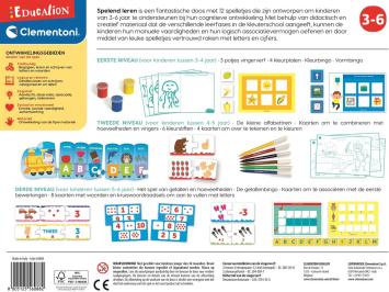Clementoni - Spelend leren - Set educatieve spellen voor kleuters- voor 1e en 2e klas basisschool - Vanaf 3 jaar