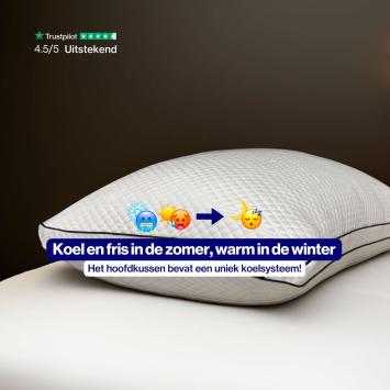 Hoofdkussen - 180 Nachten Proefslapen - Memory Foam - Afstelbaar Design - Geschikt voor rug-, zij- en buikslapers - Traagschuim - Vermindert Nekklachten
