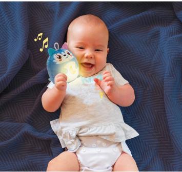 Clementoni - Baby knuffel en nachtlampje - Twinkle Twinkle - Klein Wolfje - vanaf 0 jaar