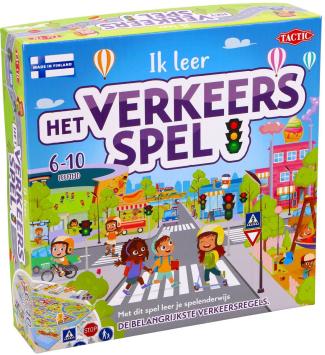Tactic Ik Leer: Het Verkeersspel – Bordspel – Educatief – Leerzaam Spel over Verkeersregels en Verkeersborden – 2 tot 5 Spelers – Vanaf 7 Jaar