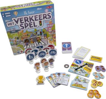 Tactic Ik Leer: Het Verkeersspel – Bordspel – Educatief – Leerzaam Spel over Verkeersregels en Verkeersborden – 2 tot 5 Spelers – Vanaf 7 Jaar