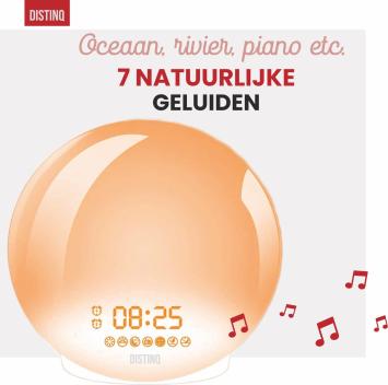 Wake-Up Light – Wekkerradio met dubbele wektijd – Slaaphulp met USB aansluiting