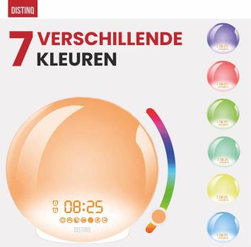 Wake-Up Light – Wekkerradio met dubbele wektijd – Slaaphulp met USB aansluiting