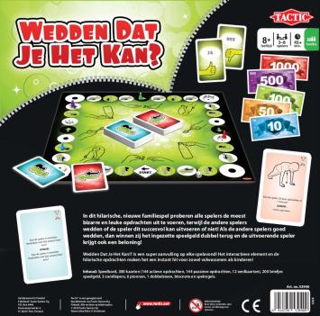 Tactic Wedden Dat Je Het Kan? – Bordspel – Familiespel – Partyspel – 3-6 Spelers – Vanaf 8 jaar