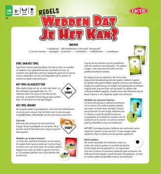 Tactic Wedden Dat Je Het Kan? – Bordspel – Familiespel – Partyspel – 3-6 Spelers – Vanaf 8 jaar